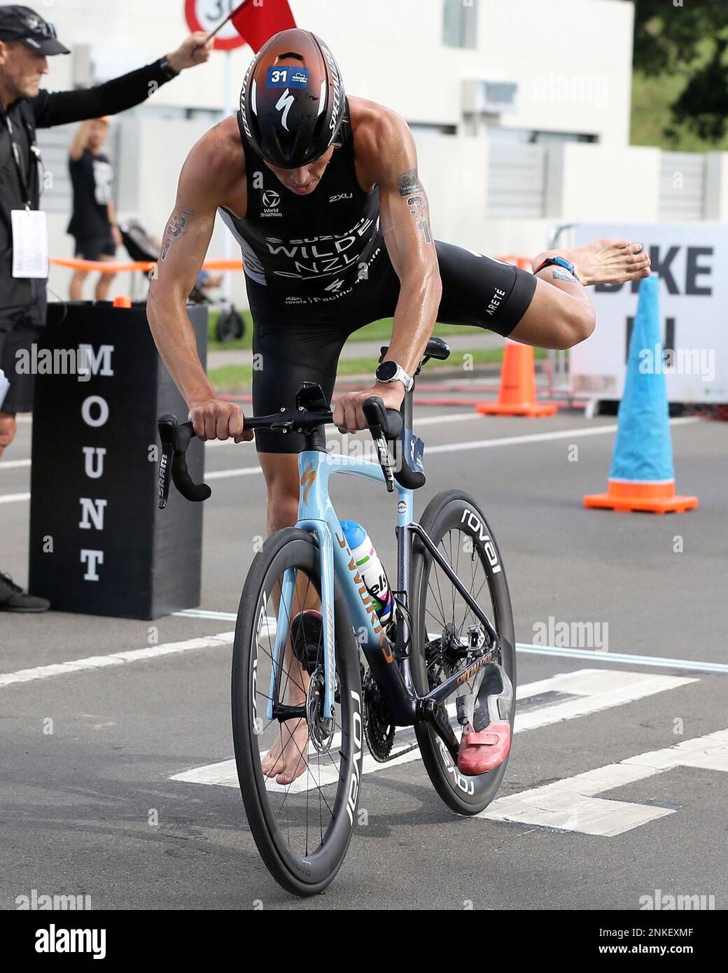 Hayden Wilde, of New Zealand, at the ITU World Triathlon 2022 Oceania
