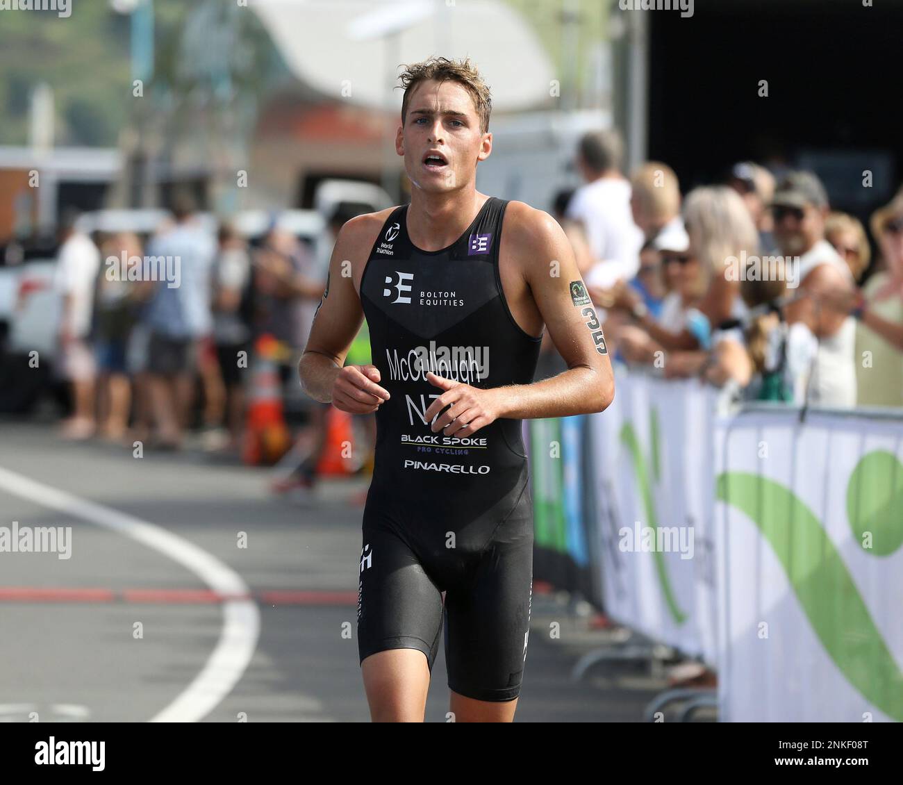 Dylan McCullough, of New Zealand, at the ITU World Triathlon 2022