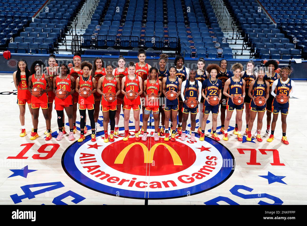 CHICAGO, IL MARCH 29 McDonalds All American girls team poses for a