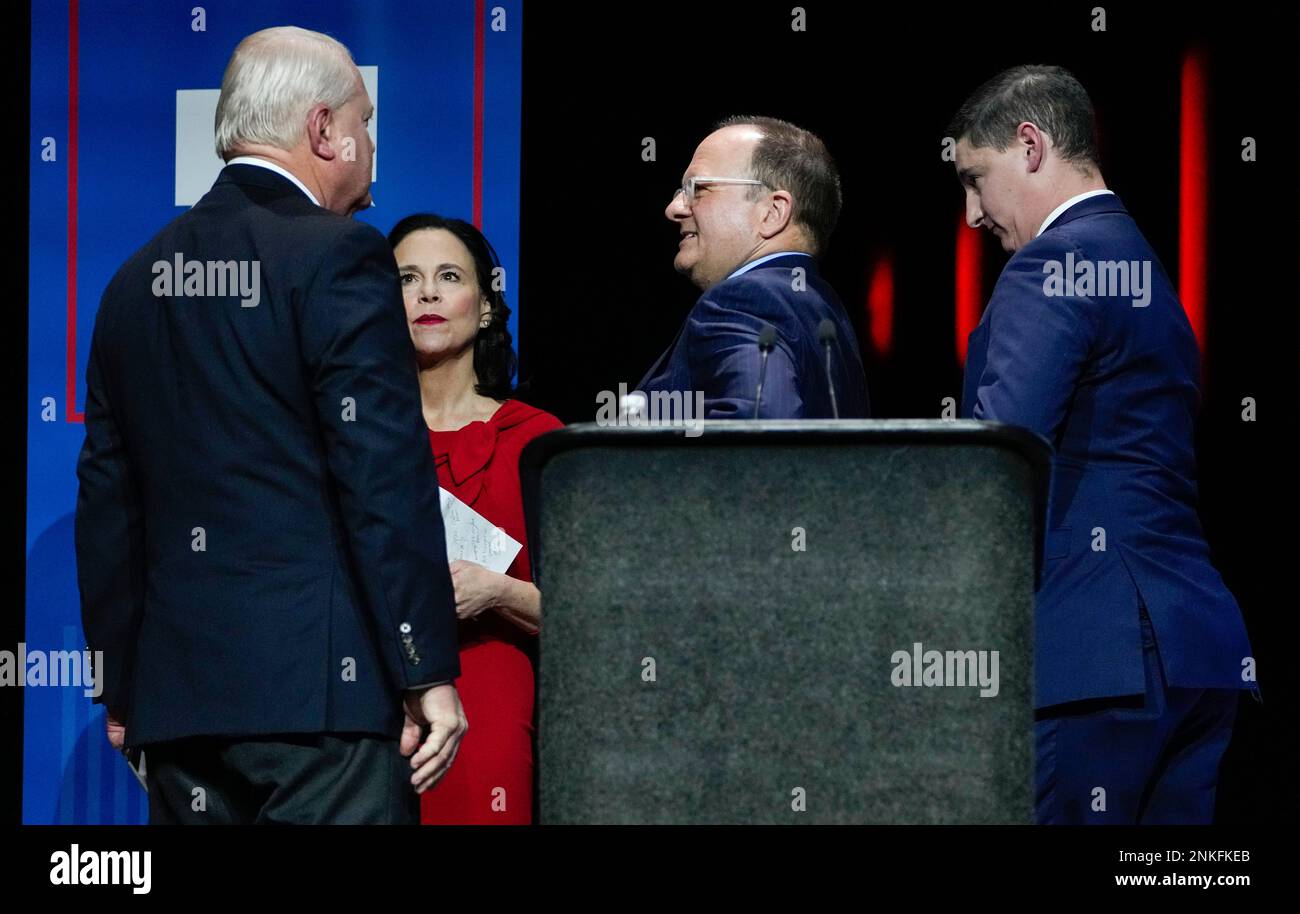 Candidates, from left, Mike Gibbons, Jane Timkin, Mark Pukita and Josh