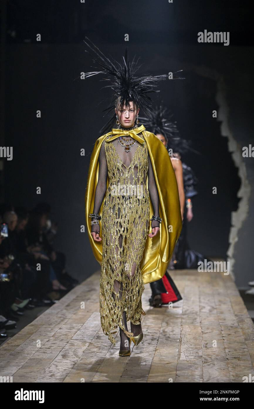 Milan, Italy. 24th Feb, 2023. Milan, Woman Fashion Week, Fall Winter