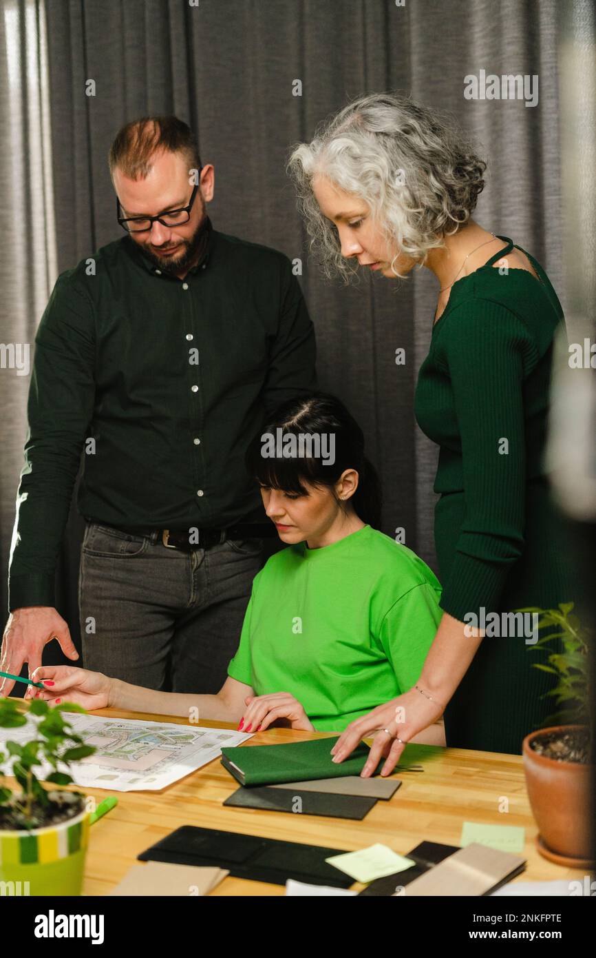 Architects having a meeting in office Stock Photo