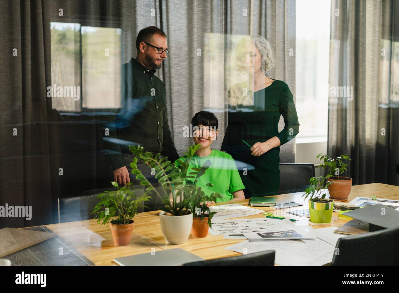 Architects having a meeting in office Stock Photo
