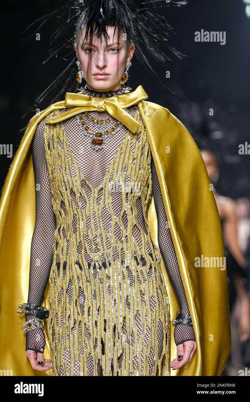 Milan, Italy. 24th Feb, 2023. Milan, Woman Fashion Week, Fall Winter