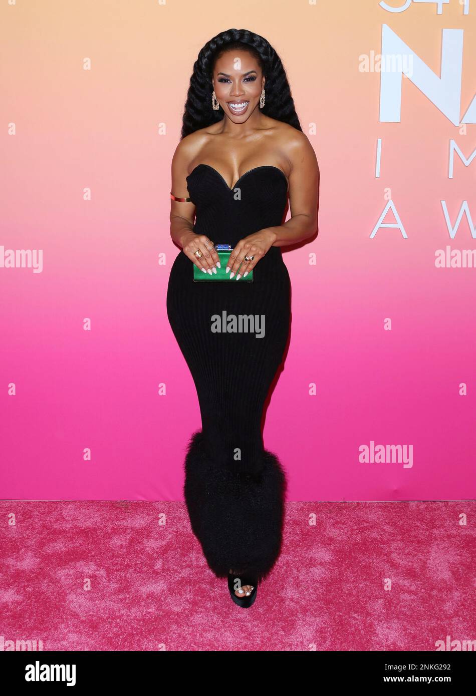 Los Angeles, USA. 23rd Feb, 2023. Brandee Evans arrives at The NAACP