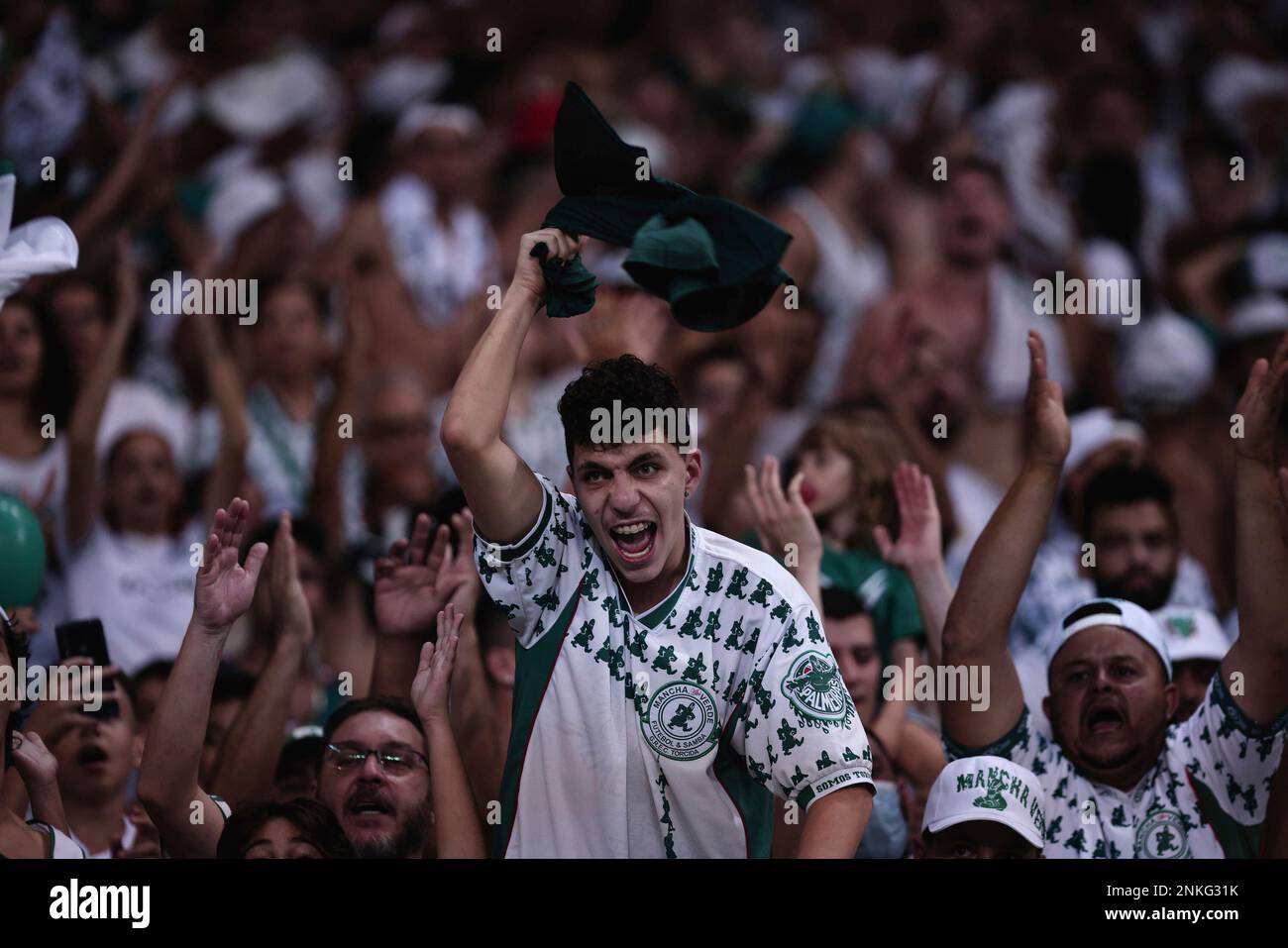 SP - Sao Paulo - 03/26/2022 - PAULISTA 2022, PALMEIRAS X BRAGANTINO -  Bragantino player Leonardo Realpe celebrates his goal during a match  against Palmeiras at the Arena Allianz Parque stadium for