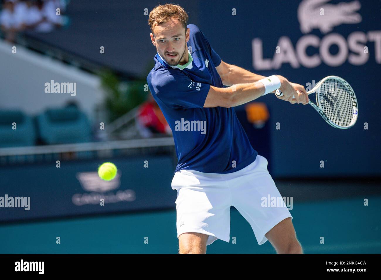 Daniil Medvedev during the Miami Open Tennis tournament on Monday, March 21, 2022 in Miami Gardens, Fla