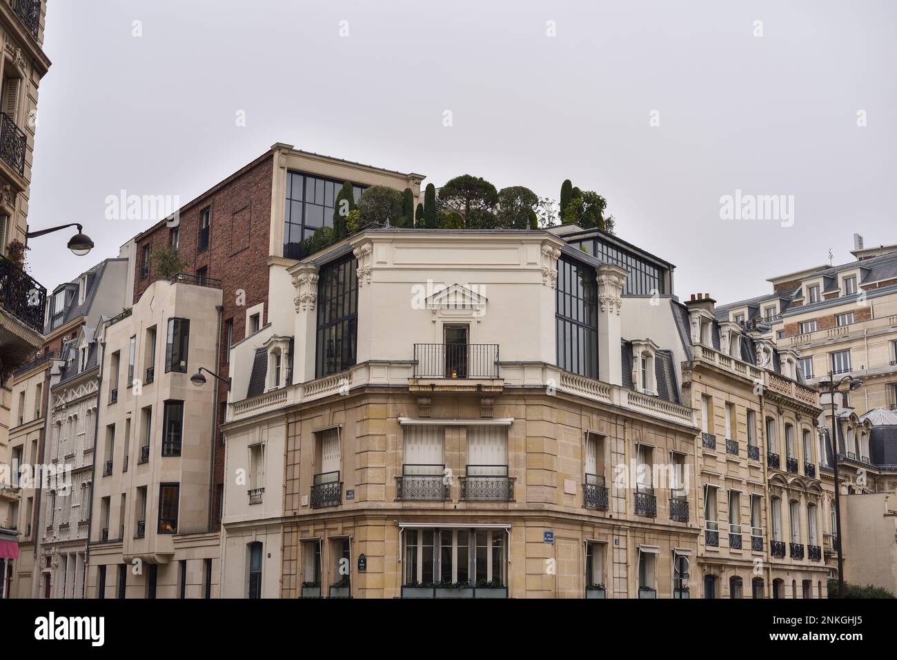 Apartment Buildings in 17th Arrondissement, Paris, France Stock Photo