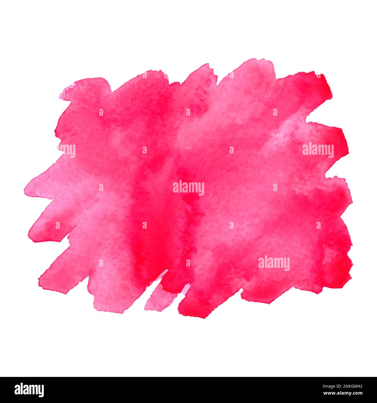 Watercolor bright pink spot blob blot isolated background vector Stock