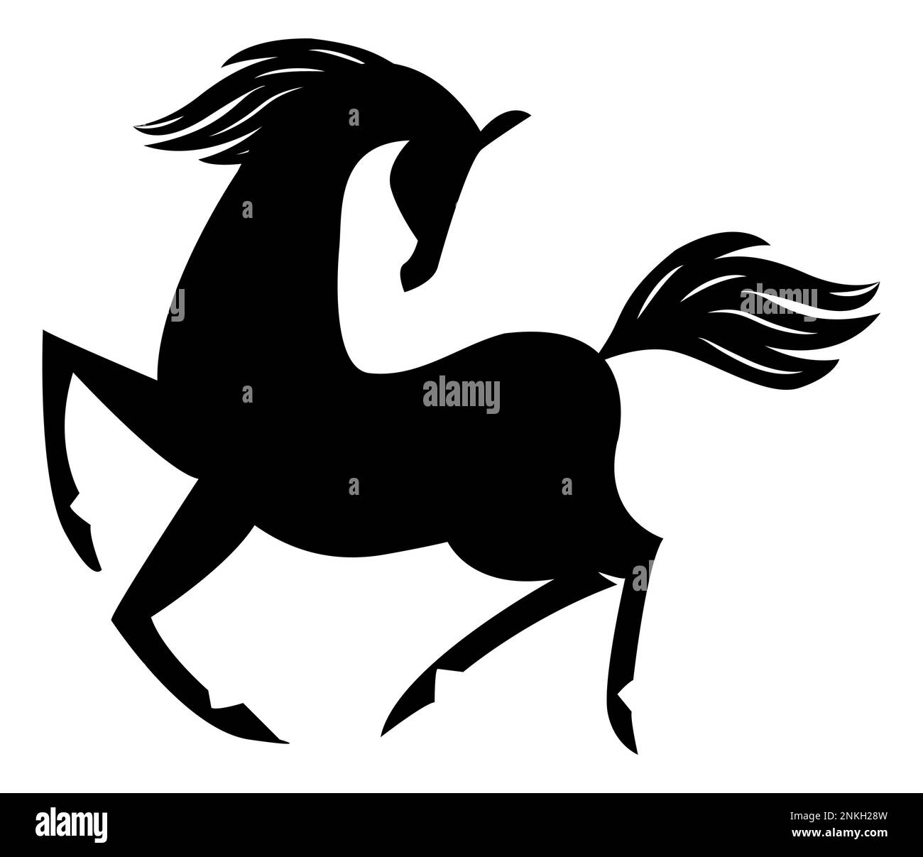 Horse logo emblem template mascot symbol for business or tshirt design