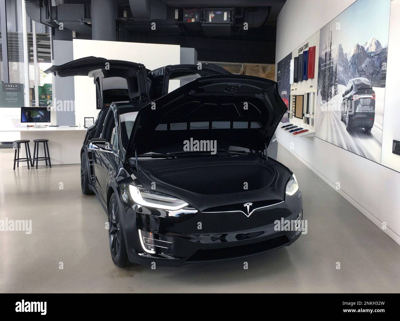 MARCH 22nd 2022: Tesla, Inc. officially opens its first European factory and assembly plant in Grunheide, Germany near Berlin. - File Photo by: zz/STRF/STAR MAX/IPx 2020 8/14/20 The Tesla Automobile dealership on August 14, 2020 in Downtown Manhattan, New York City. (NYC) Stock Photo