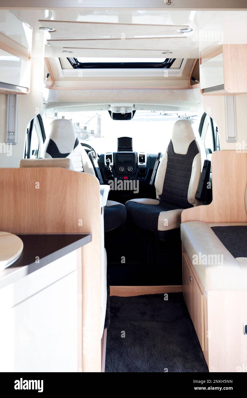 Vehicle seats in camper van Stock Photo Alamy
