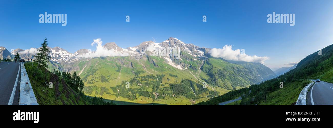 Austria, Salzburg, Panoramic view from Grossglockner High Alpine Road ...