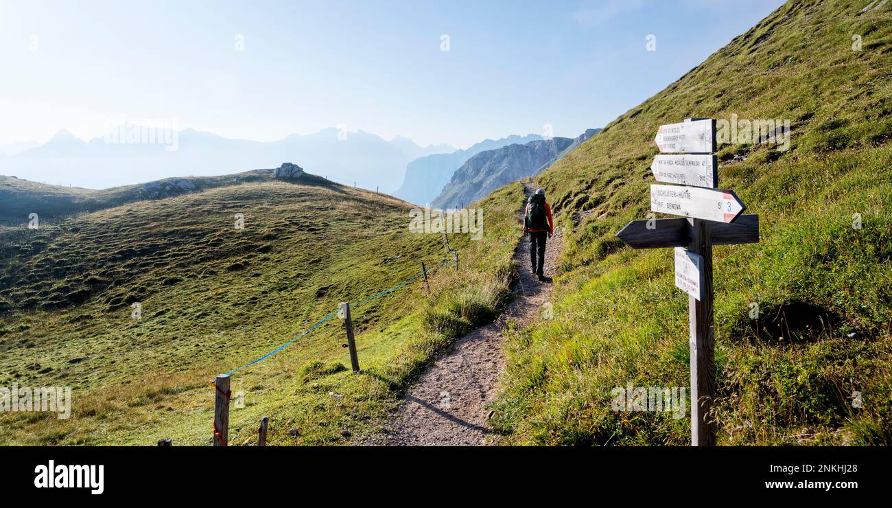 Hiking the dolomites hi-res stock photography and images - Alamy