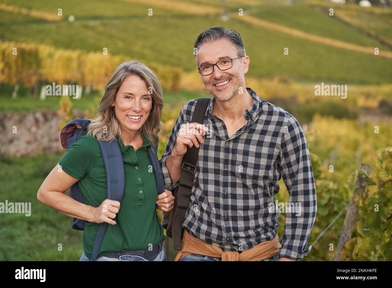 Tourist standing on hill hi-res stock photography and images - Alamy