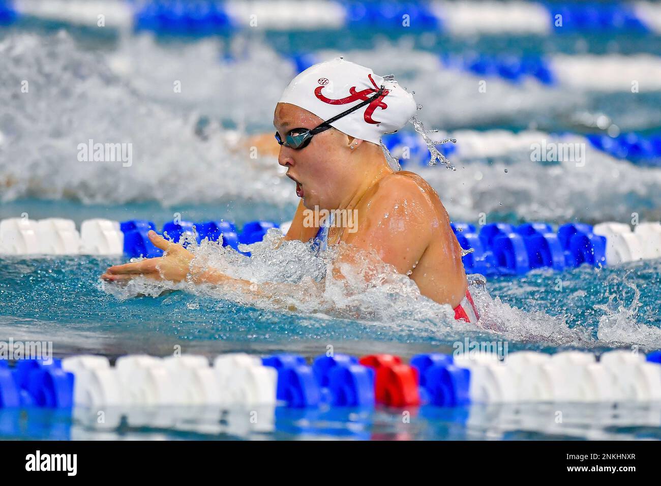ATLANTA, GA MARCH 18 Alabama swimmer Avery Wiseman swims in the 100