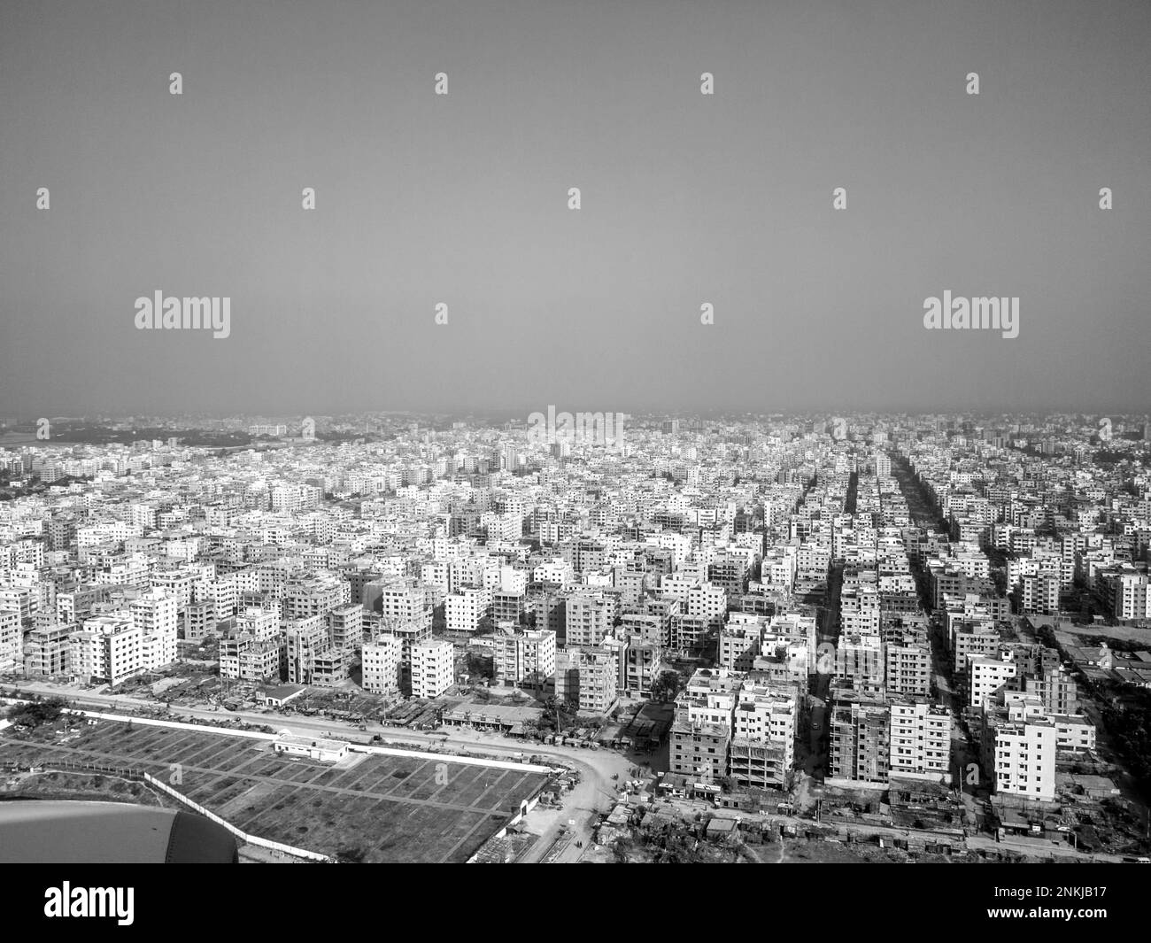 Aerial of Dhaka in the afternoon, Bangladesh Stock Photo