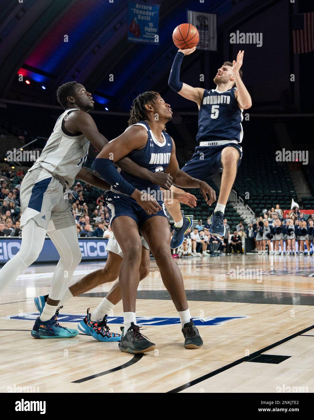 ATLANTIC CITY, NJ - MARCH 12: Monmouth Hawks Guard George Papas (5 ...