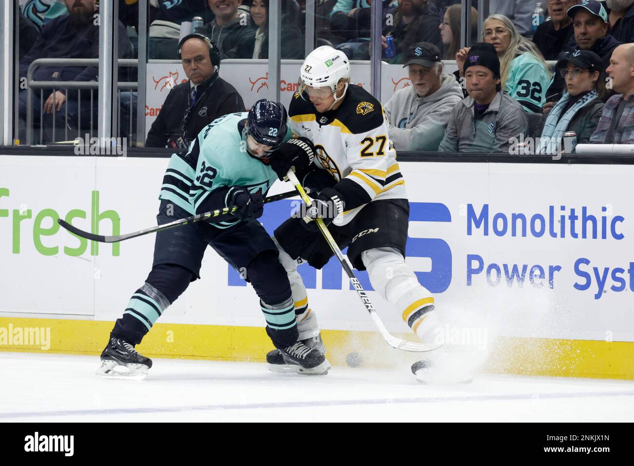 Hampus Lindholm of the Boston Bruins controls the puck during the News  Photo - Getty Images