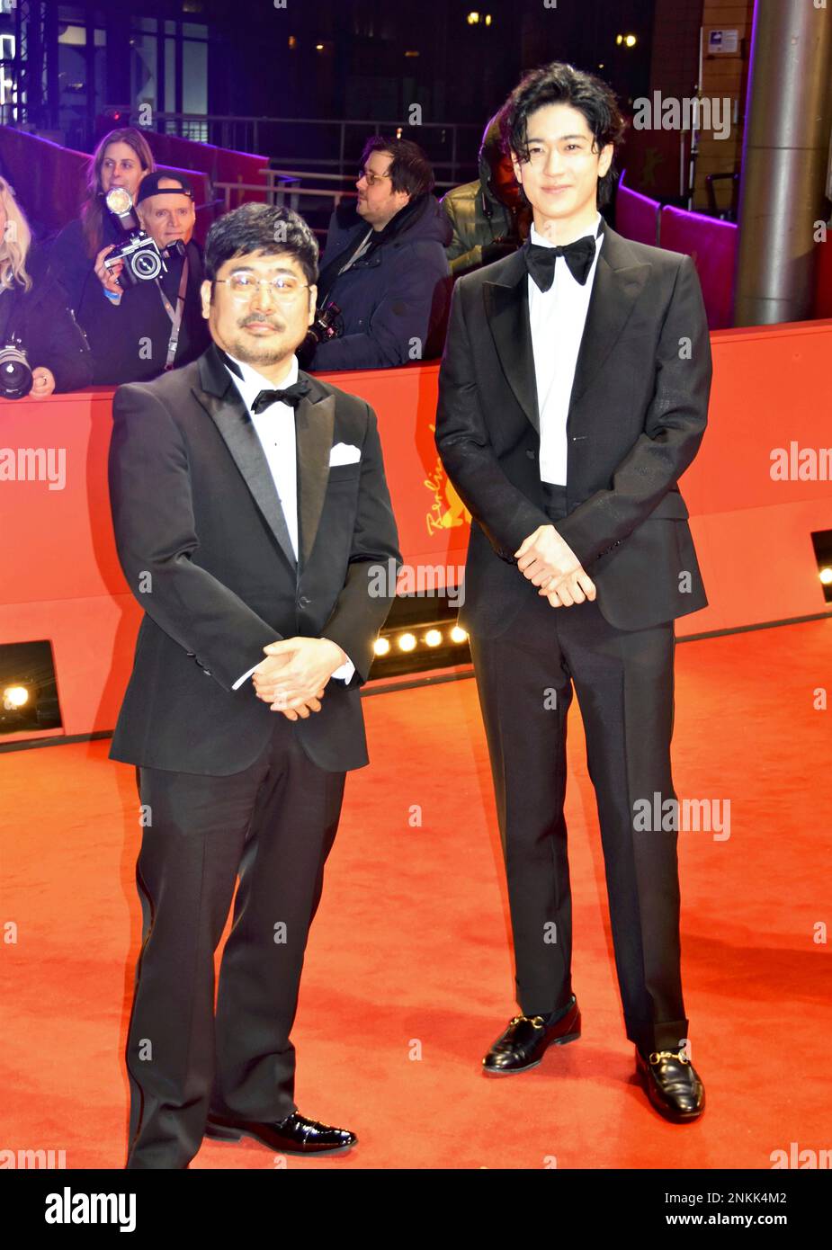 Japanese Actor Yuto Nakajima (r) and director Kazuyoshi Kumakiri appear