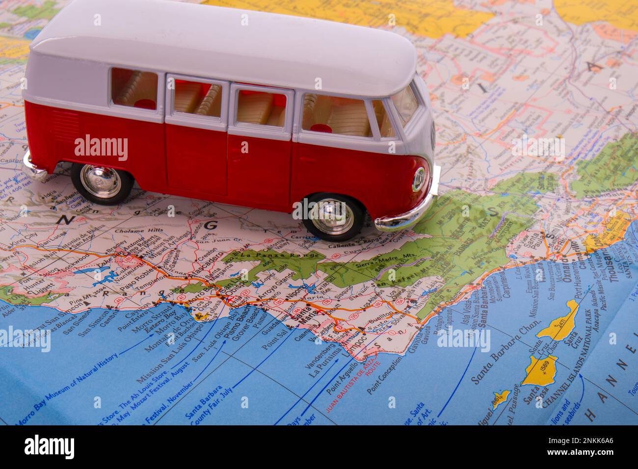 Vintage map of california hi-res stock photography and