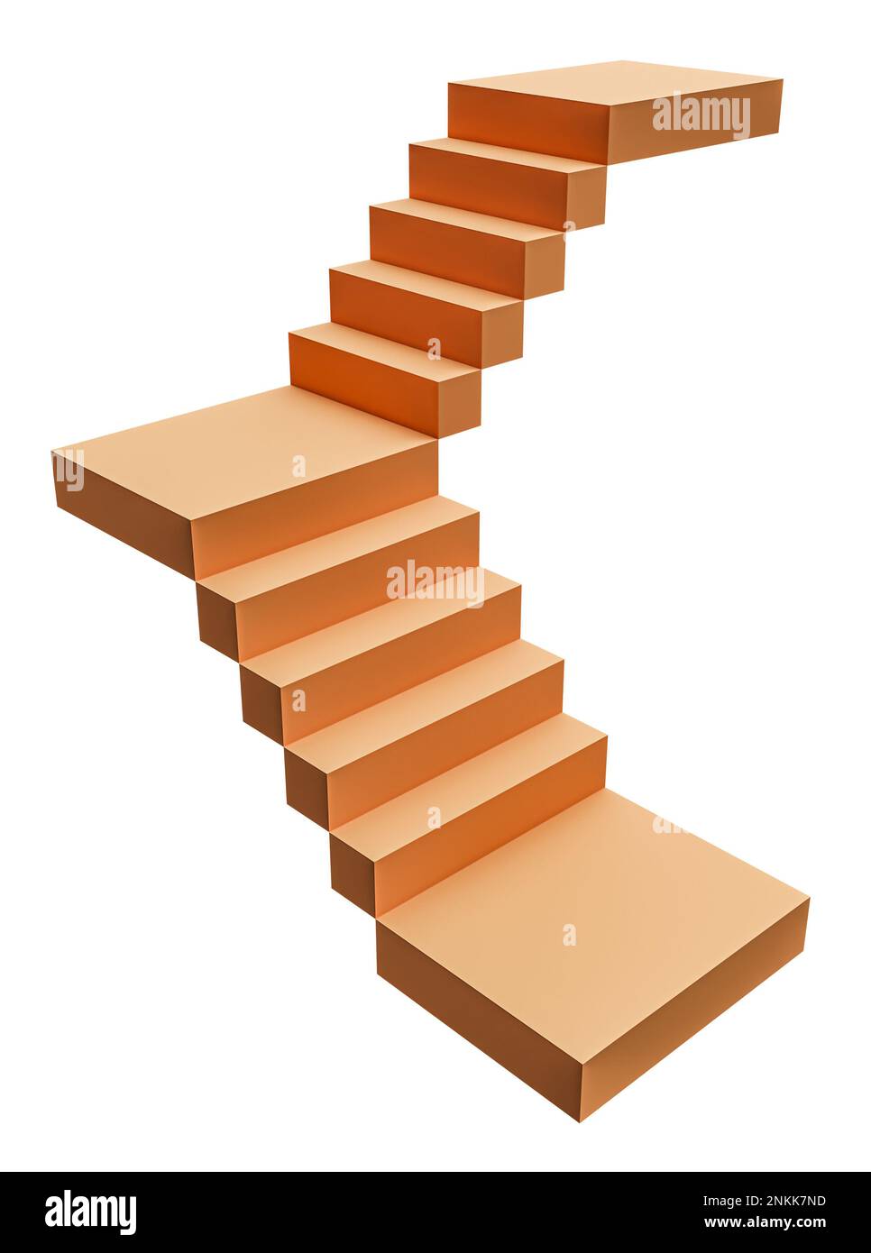 Abstract staircase. Stairs with steps isolated on white. Stair concept Stock Photo Alamy