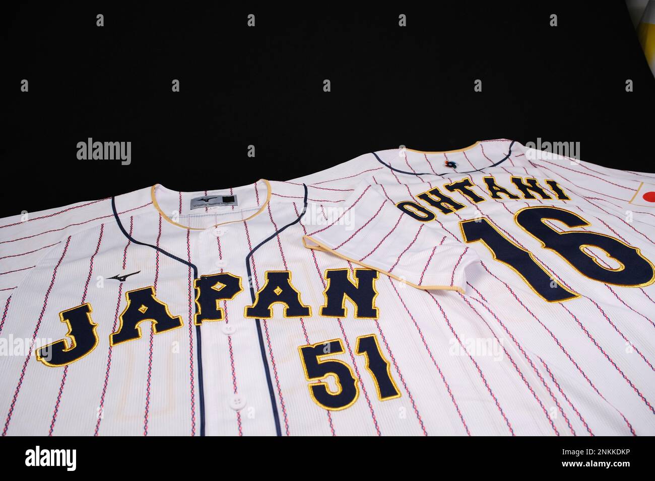 A jersey of the Japan national team "Samurai Japan" is pictured in
