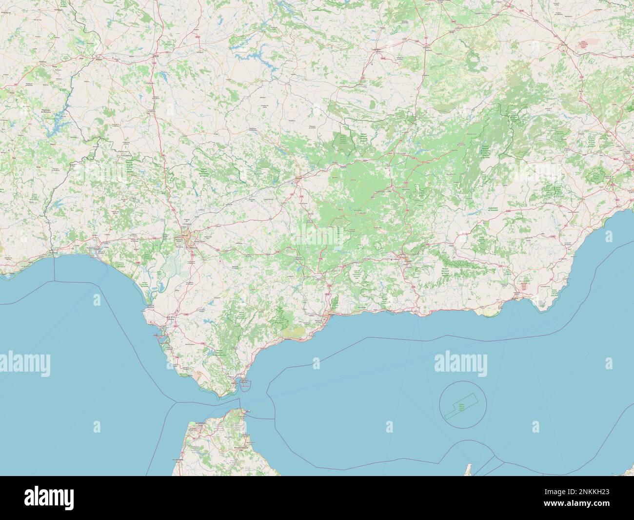 Andalucia, autonomous community of Spain. Open Street Map Stock Photo ...