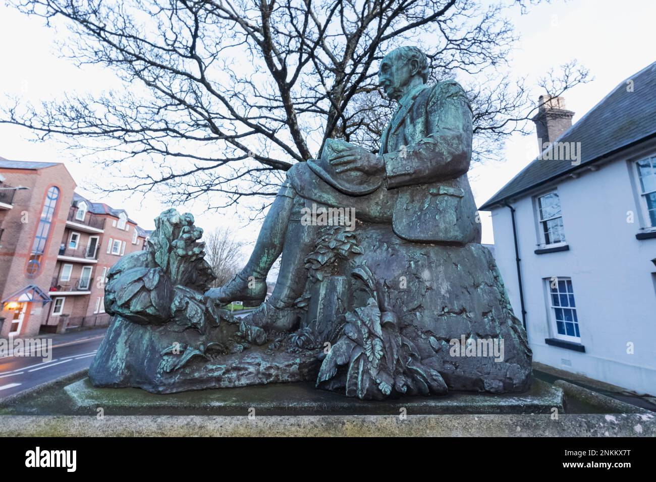 England, Dorset, Dorchester, Thomas Hardy Statue designed by Eric ...