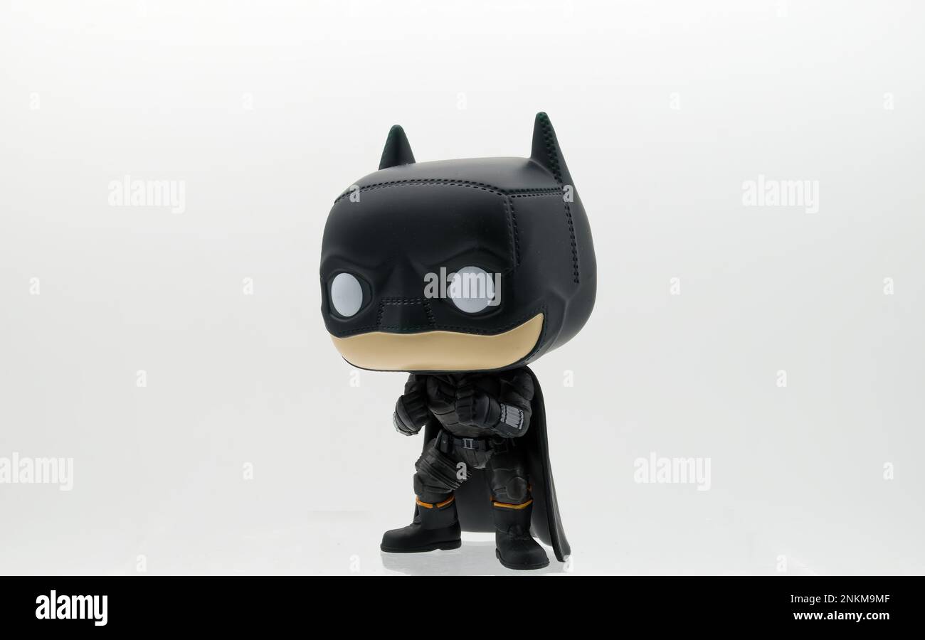 The Batman action figure on white background. Batman from DC comics