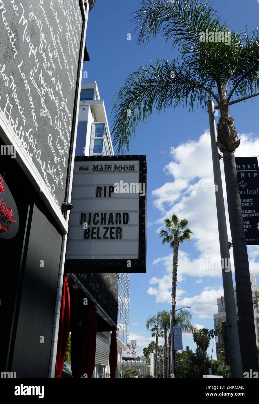 West Hollywood, California, USA 22nd February 2023 RIP Richard Belzer Marquee at The Comedy Store on Sunset Blvd on February 22, 2023 in West Hollywood, California, USA. Photo by Barry King/Alamy Stock Photo Stock Photo
