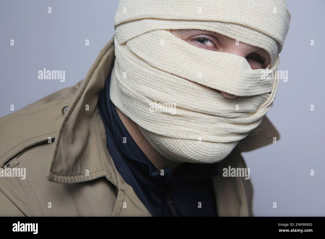 Clayton White, of Sumner, poses for a portrait as Hush from Batman at ...