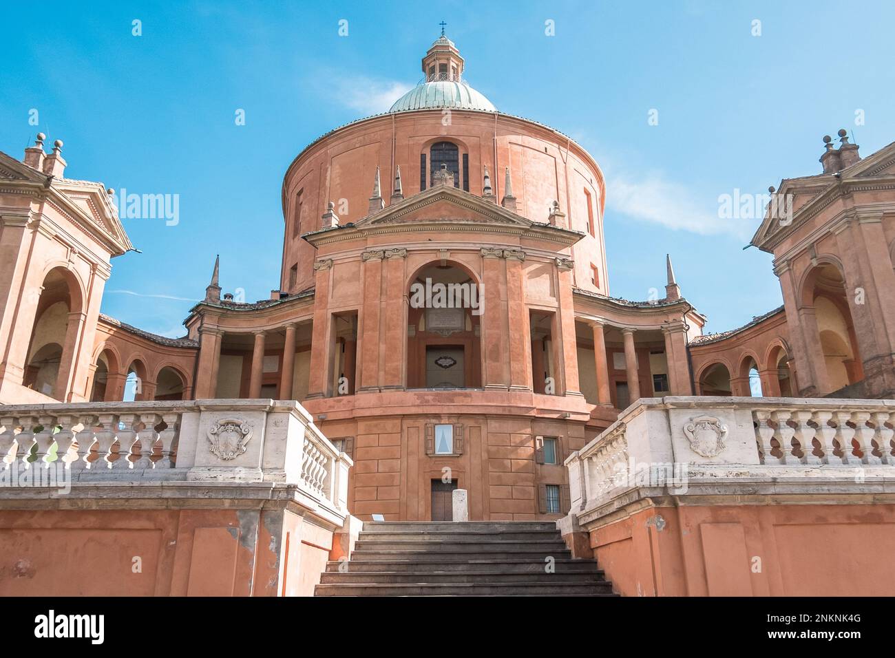 Bologna, Italy. Famous sanctuary of the Blessed Virgin of San Luca. Stock Photo