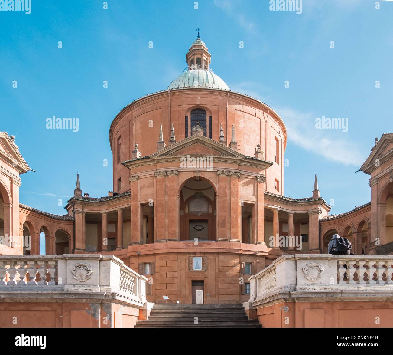 Bologna, Italy. Famous sanctuary of the Blessed Virgin of San Luca. Stock Photo