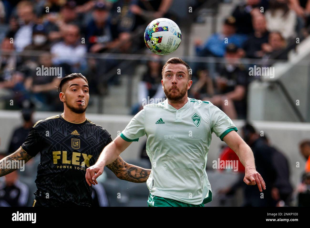 Colorado Rapids defender Danny Wilson (4) and LAFC forward Cristian ...
