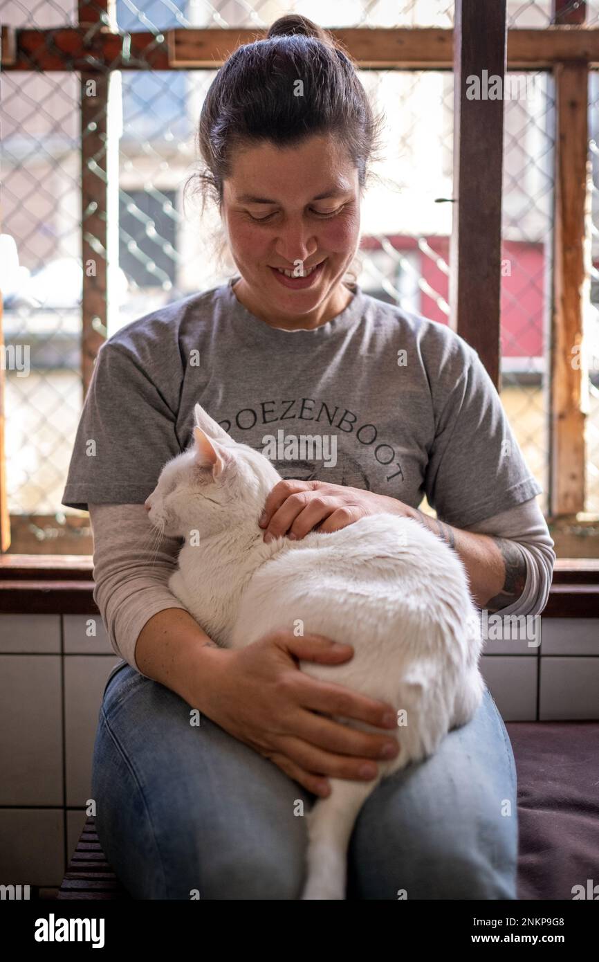 Netherlands, Amsterdam on 20220314. Founded in 1966, De Poezenboot is