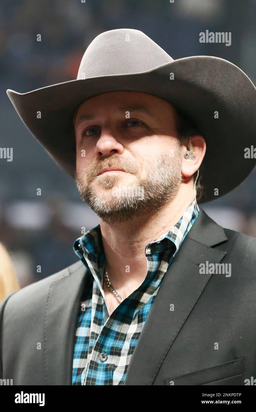 LOS ANGELES, CA FEBRUARY 22 PBR announcer Matt West looks on during
