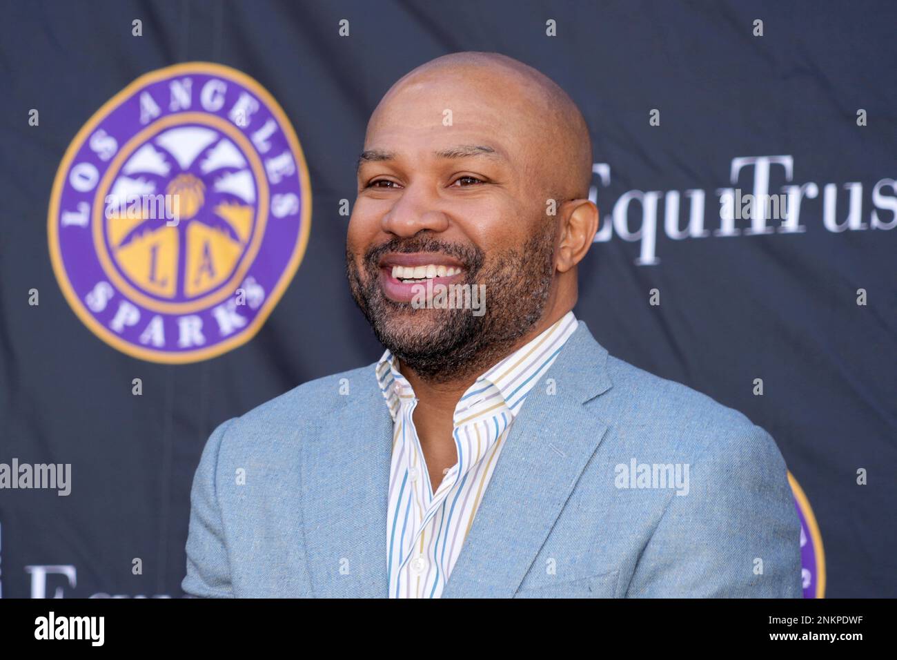 Los Angeles Sparks general manager and coach Derek Fisher during a