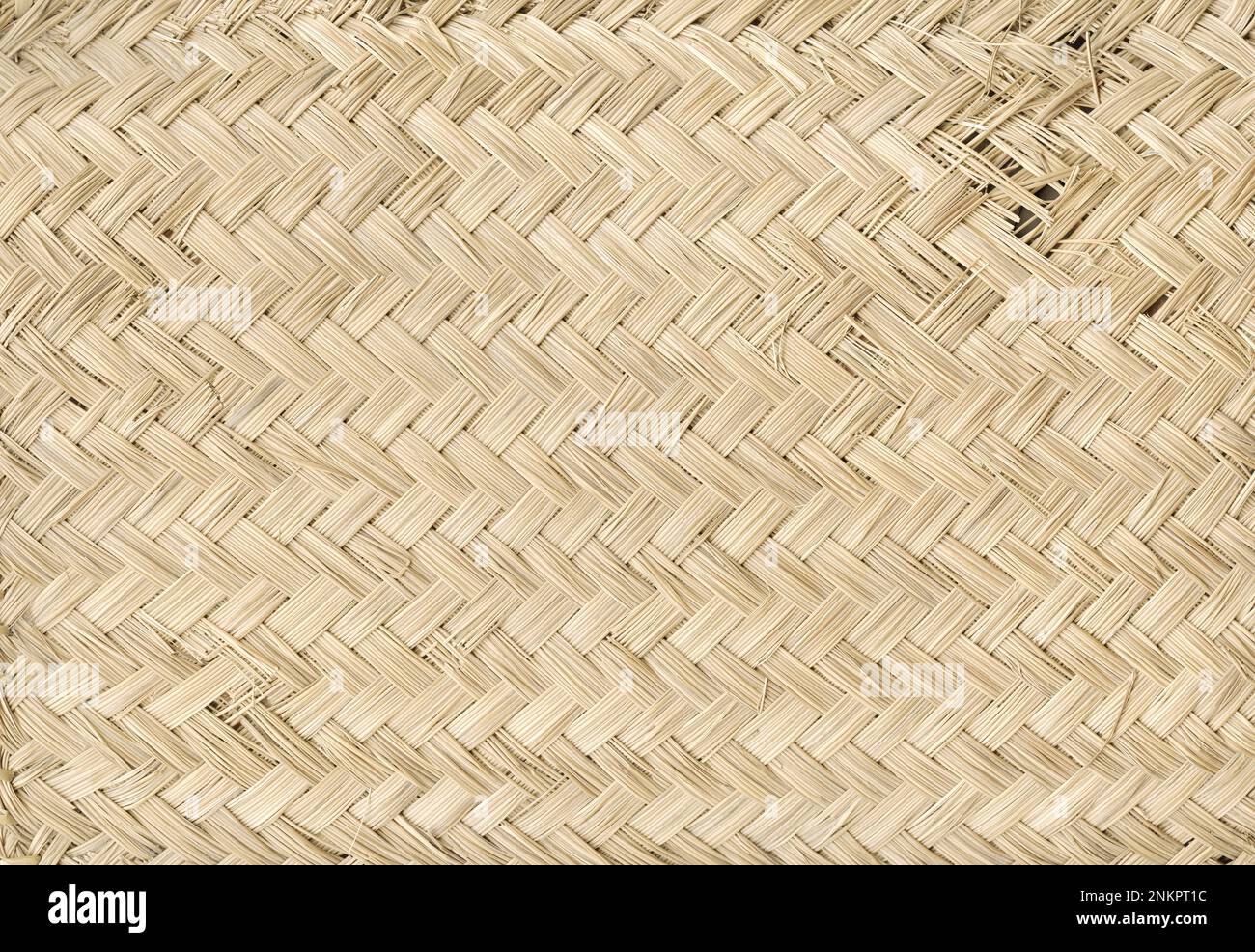 White woven bamboo mat texture. Horizontal background wallpaper Stock Photo