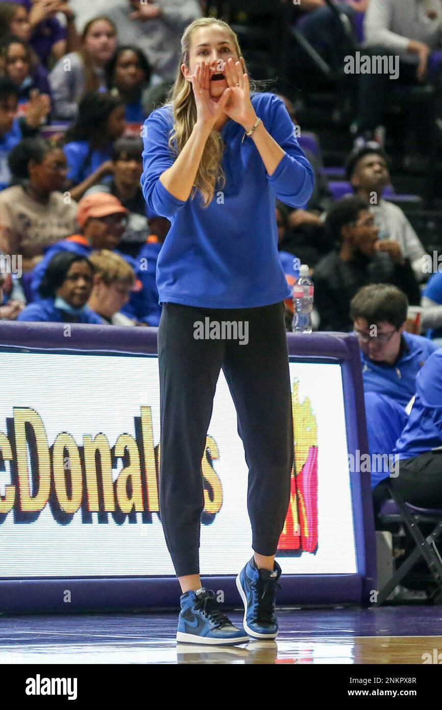 February 20, 2022: Florida Head Coach Kelly Rae Finley calls a play during NCAA Women's