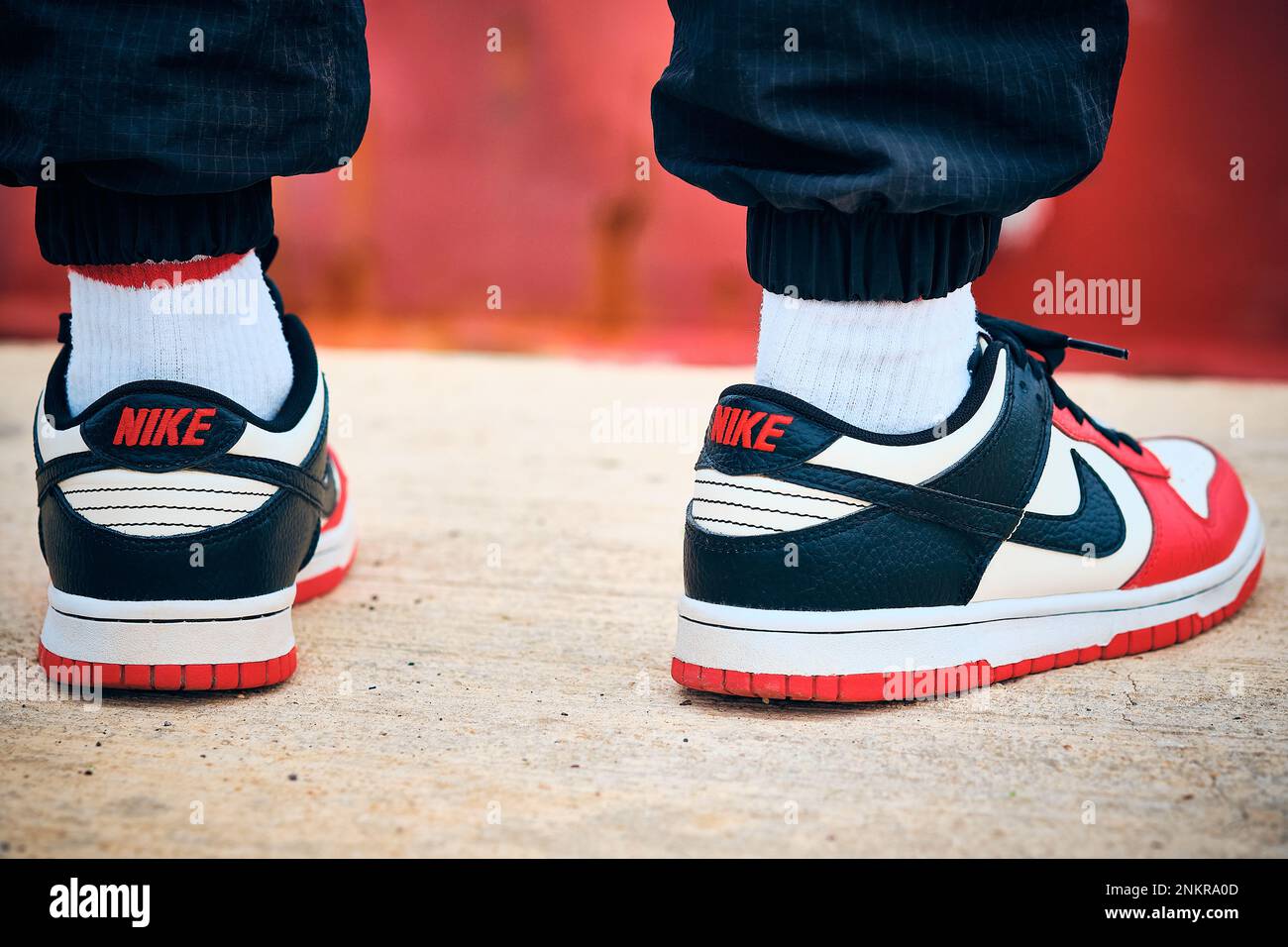Nike Dunk Low EMB NBA 75th Anniversary Chicago Stock Photo