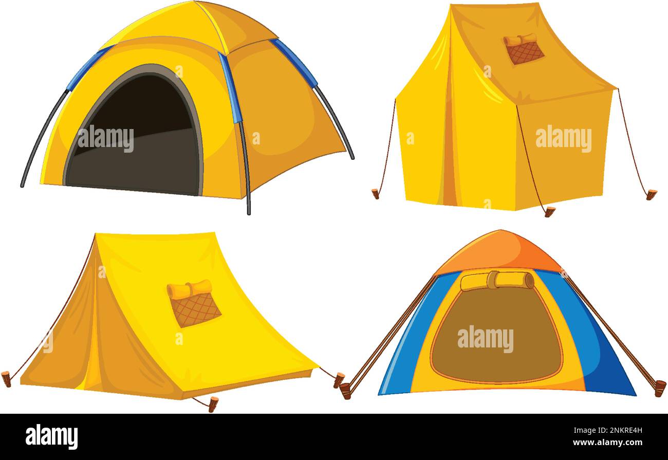 Vector set of camping tents illustration Stock Vector Image & Art Alamy