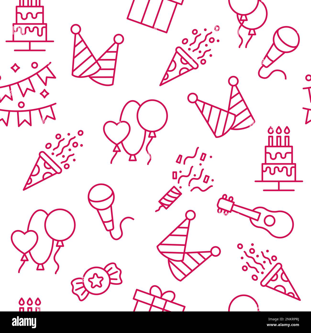 Party icon pattern. Happy birthday, anniversary gift. Party balloons ...