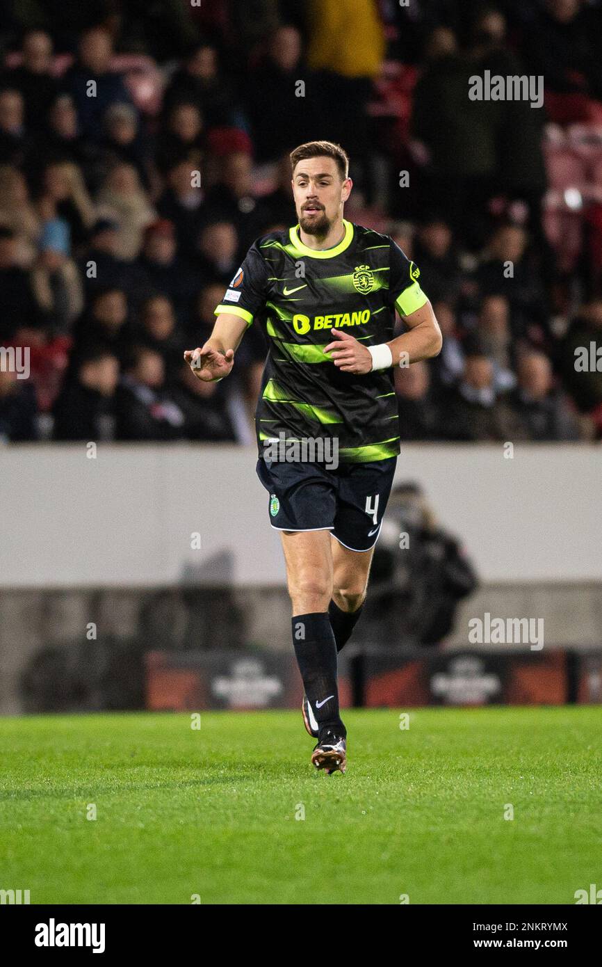 Herning, Denmark. 23rd Feb, 2023. Sebastian Coates (4) of Sporting CP seen during the UEFA Europa League match between FC Midtjylland and Sporting CP at MCH Arena in Herning. (Photo Credit: Gonzales Photo/Alamy Live News Stock Photo