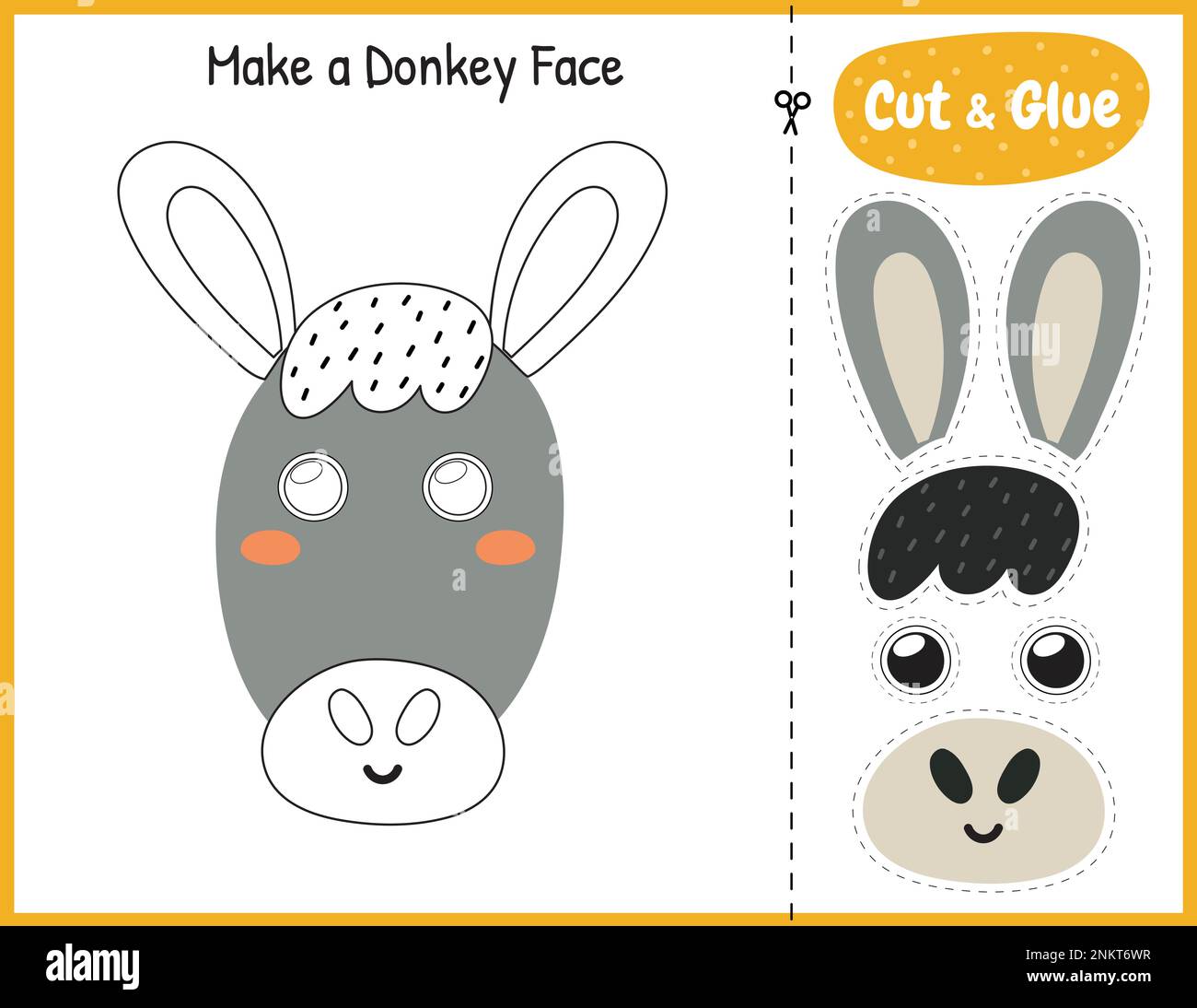 Make a donkey face funny game for kids. Cut and glue educational activity page Stock Vector Image & Art - Alamy make-a-donkey-face-funny-game-for-kids-cut-and-glue-educational-activity-page-stock-vector-image-art-alamy