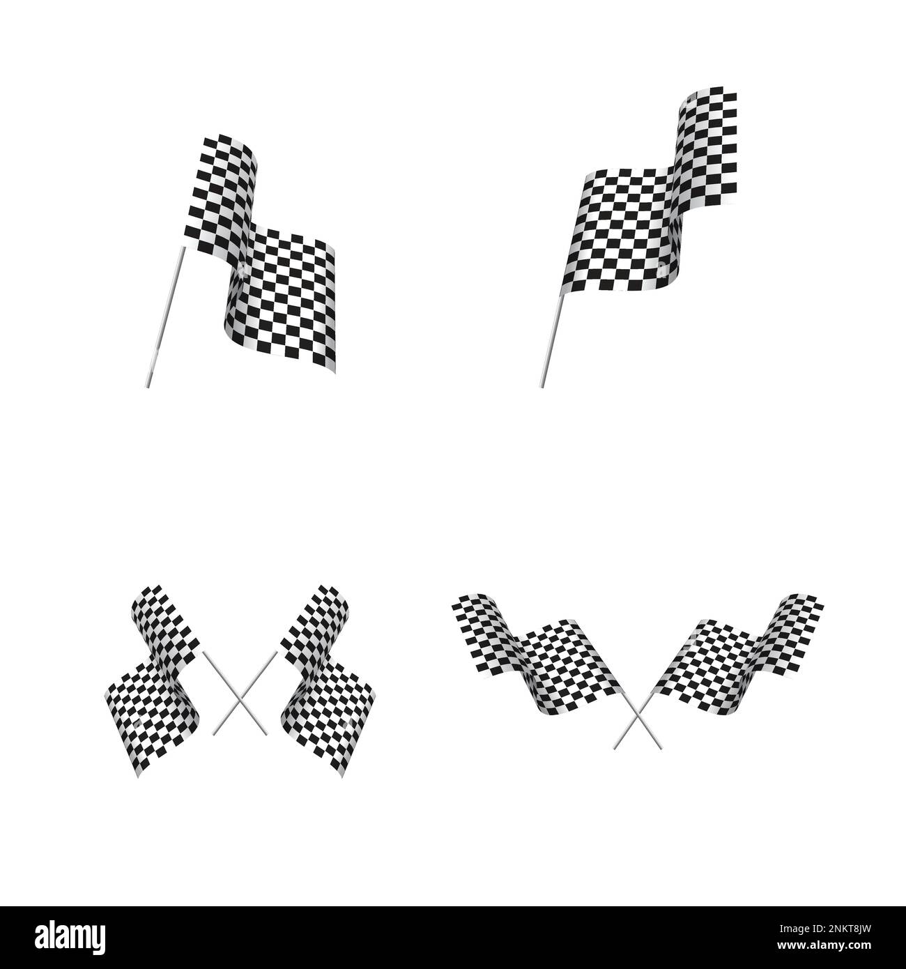 Checkered short flags set Stock Vector Image & Art Alamy