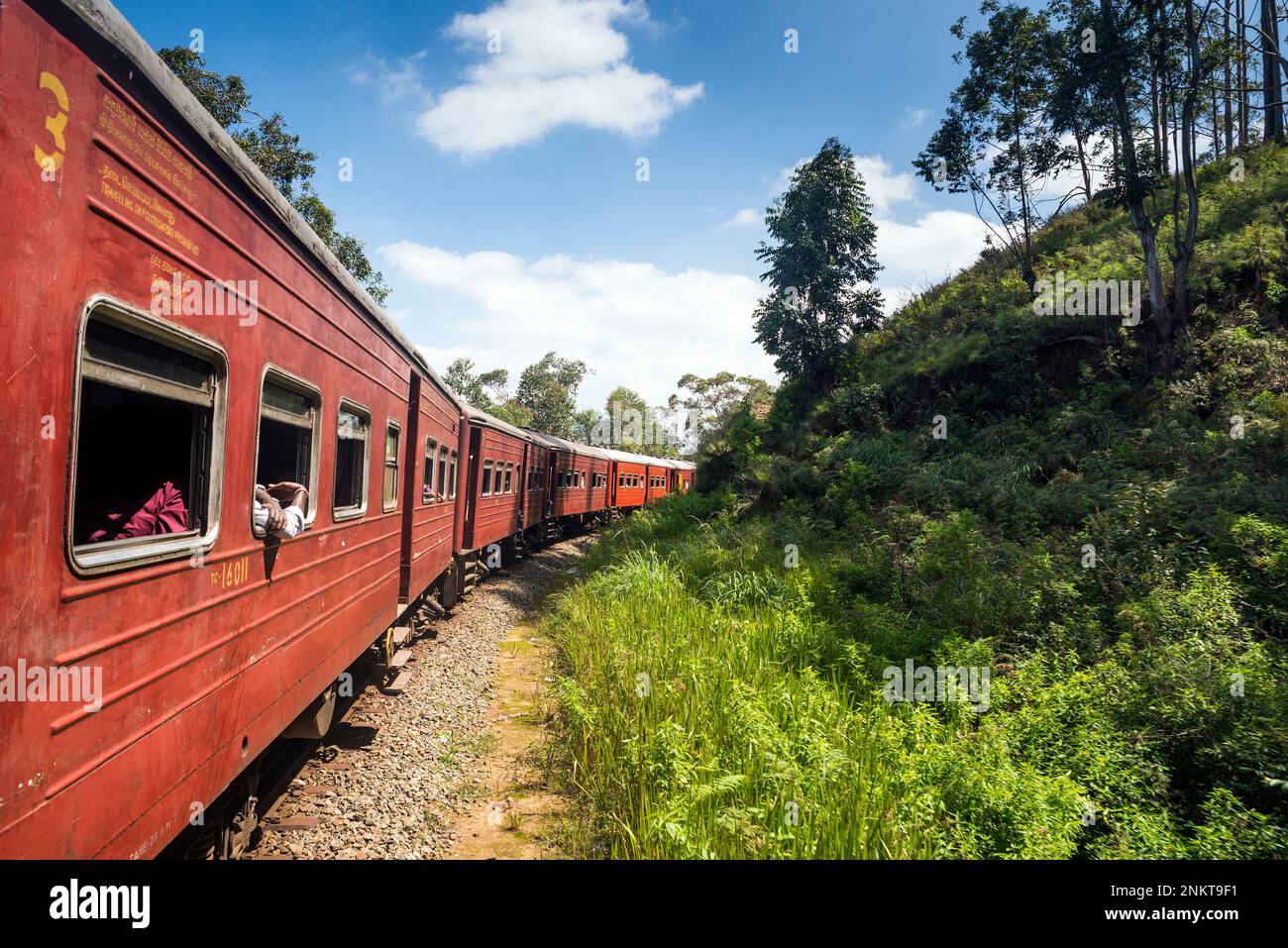 Famous train ride in Sri lanka northern territory Stock Photo Alamy