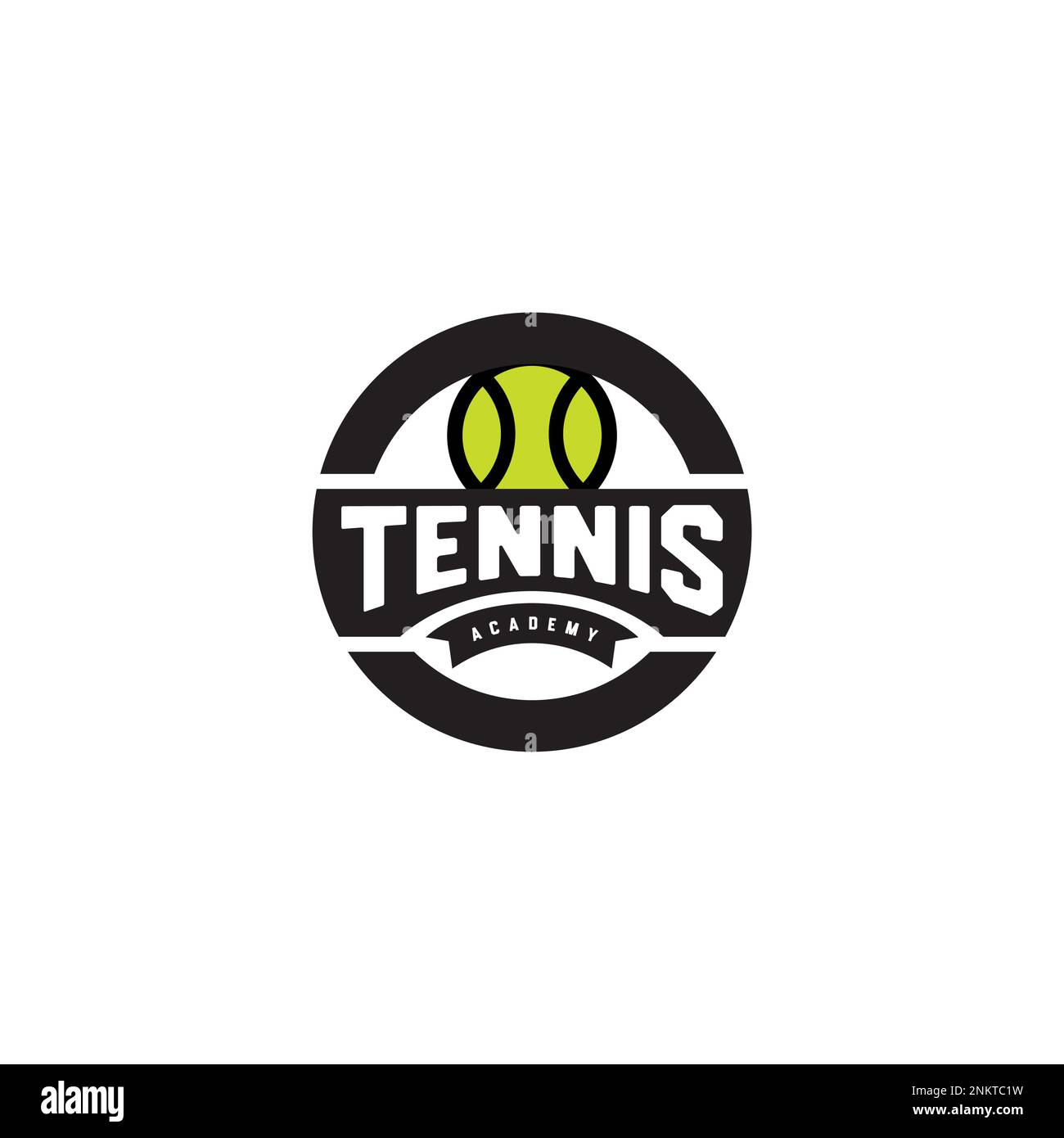 Tennis badge logo template. tennis academy logo. tennis ball icon Stock