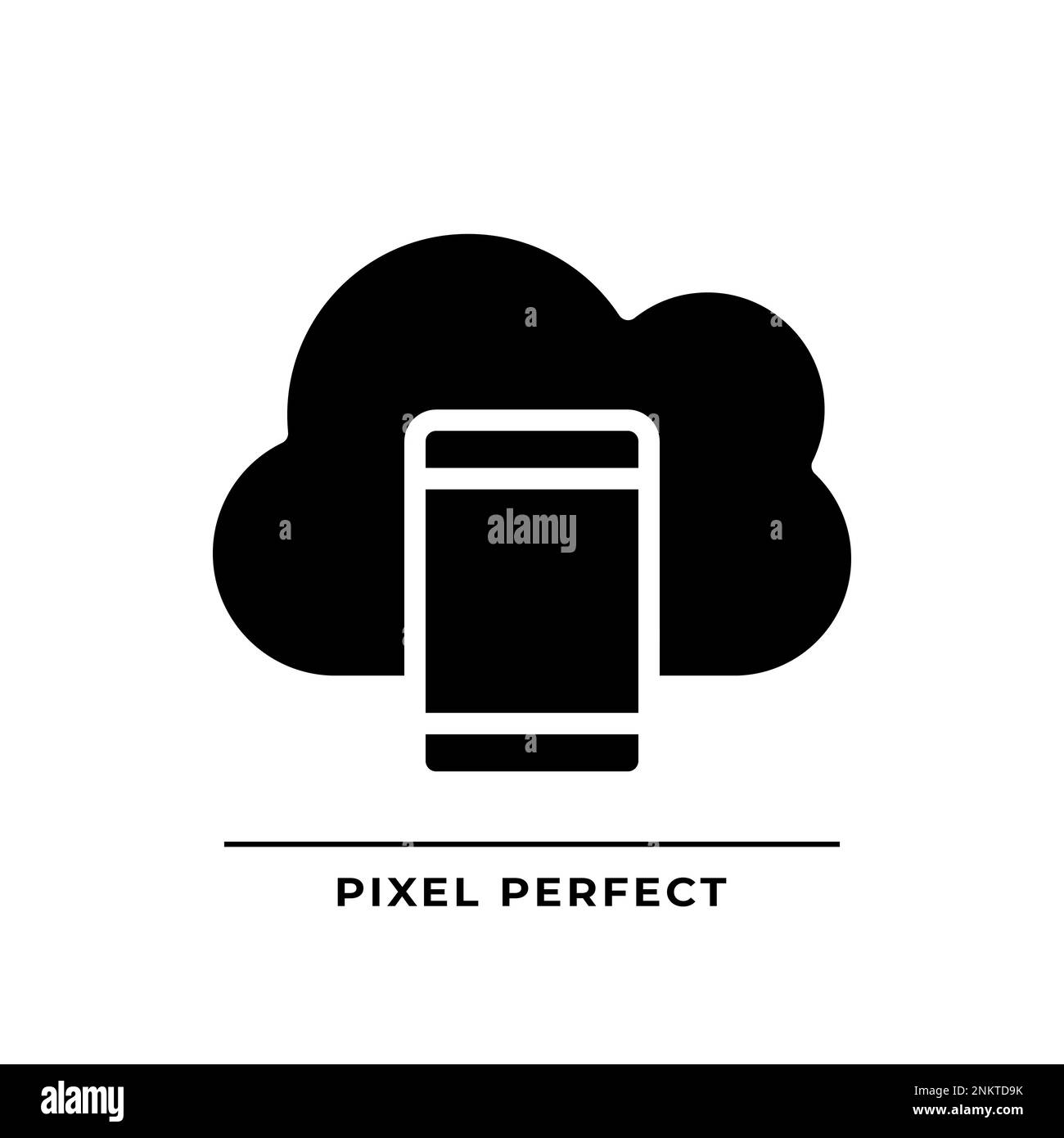 Mobile cloud computing black glyph icon Stock Vector Image & Art - Alamy