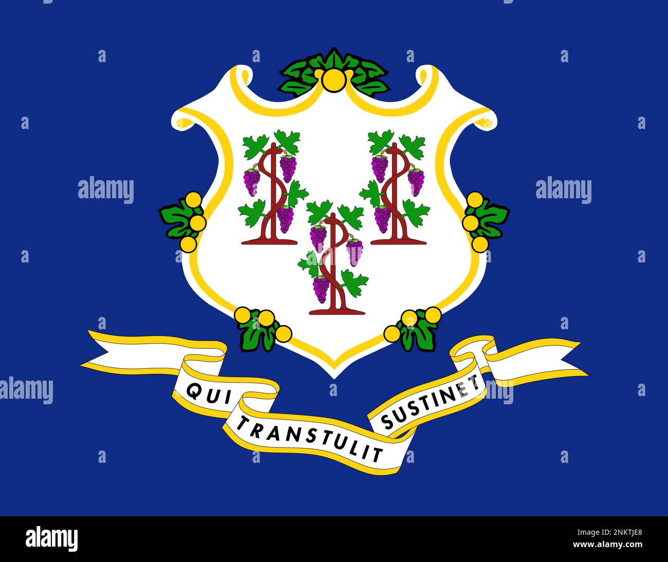 State flag of Connecticut Stock Photo